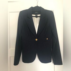 Smythe classic Duchess blazer in navy wool.